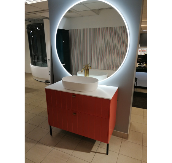 Balteco EC serijos apvalus veidrodis su priekiniu apšvietimu, 120cm