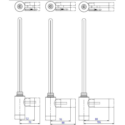 Terma ONE kaitinimo elementas su valdikliu, 300W, pasirenkama spalva