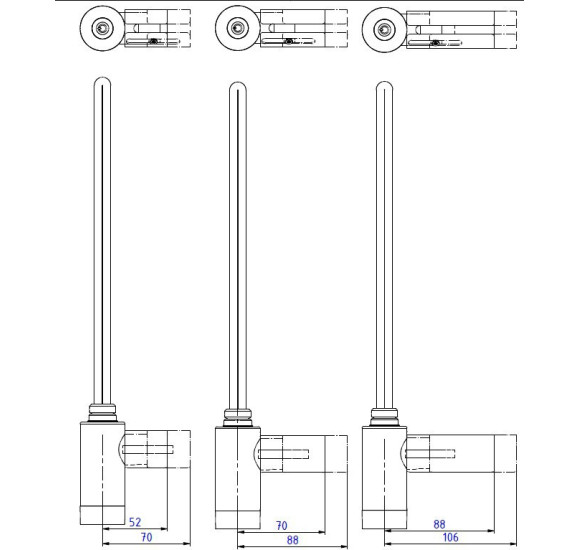 Terma ONE kaitinimo elementas su valdikliu, 300W, pasirenkama spalva