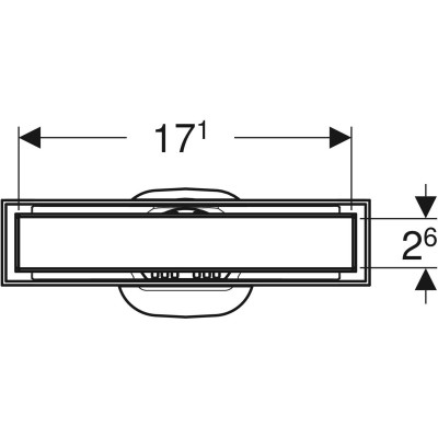 Geberit CleanLine dušo latako grotelės, įklijuojamai plytelei