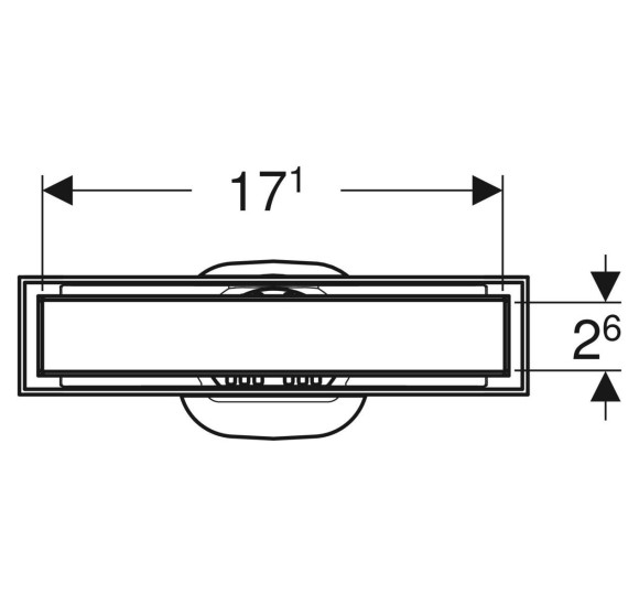 Geberit CleanLine dušo latako grotelės, įklijuojamai plytelei