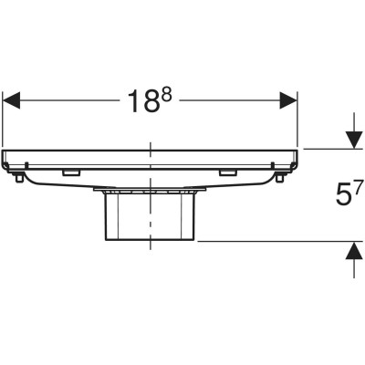 Geberit CleanLine dušo latako grotelės, įklijuojamai plytelei