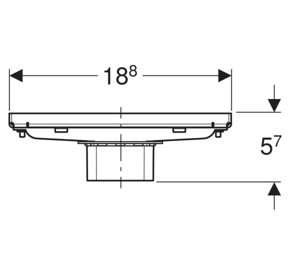 Geberit CleanLine dušo latako grotelės, įklijuojamai plytelei