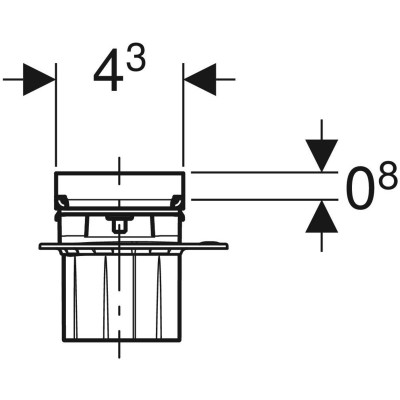 Geberit CleanLine dušo latako grotelės, įklijuojamai plytelei