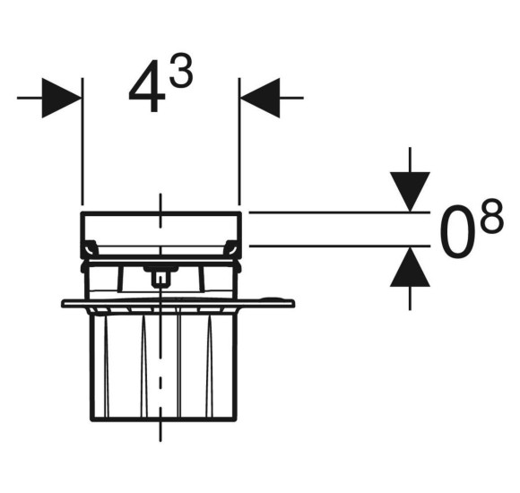 Geberit CleanLine dušo latako grotelės, įklijuojamai plytelei