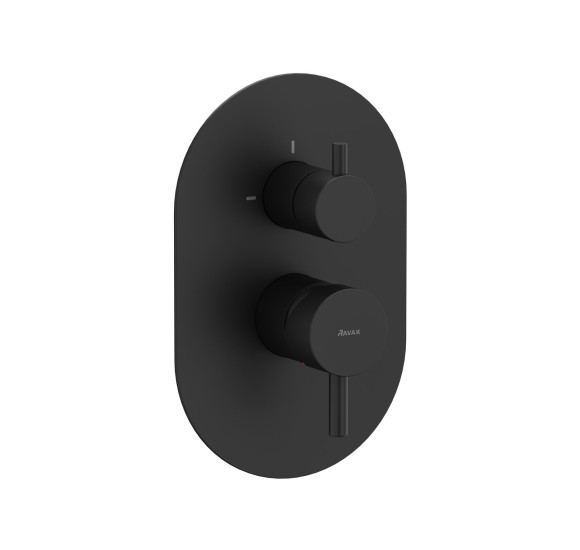 Ravak Espirit termostatinis potinkinis maišytuvas be korpuso, 2 krypčių, su jungikliu (pasirenkama spalva)