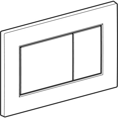 Geberit Sigma 01 vandens nuleidimo mygtukas dviejų kiekių nuleidimo funkcijai, kvadratinis