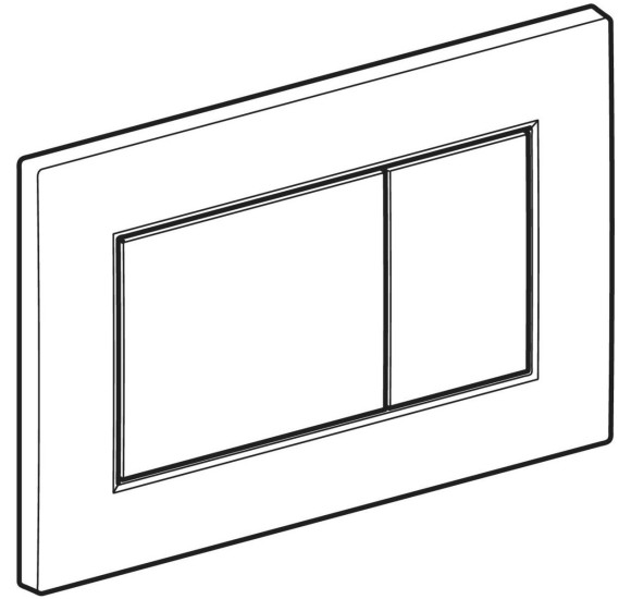 Geberit Sigma 01 vandens nuleidimo mygtukas dviejų kiekių nuleidimo funkcijai, kvadratinis