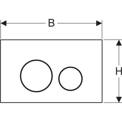 Geberit Sigma 40 vandens nuleidimo mygtukas dviejų kiekių nuleidimo funkcijai, apvalus
