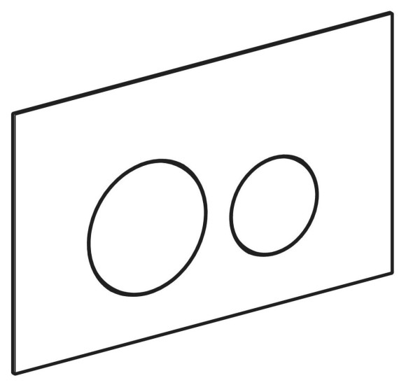 Geberit Sigma 40 vandens nuleidimo mygtukas dviejų kiekių nuleidimo funkcijai, apvalus, stiklas