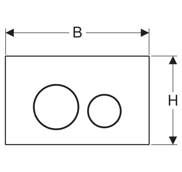 Geberit Sigma 40 vandens nuleidimo mygtukas dviejų kiekių nuleidimo funkcijai, apvalus, stiklas