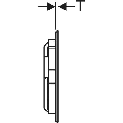 Geberit Sigma 40 vandens nuleidimo mygtukas dviejų kiekių nuleidimo funkcijai, apvalus, stiklas