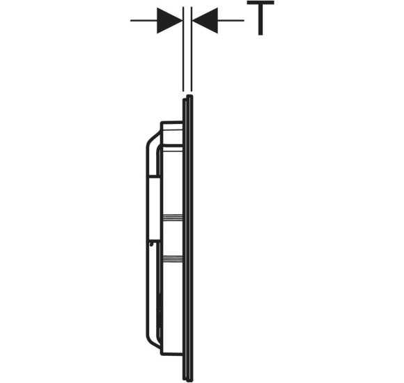 Geberit Sigma 40 vandens nuleidimo mygtukas dviejų kiekių nuleidimo funkcijai, kvadratinis