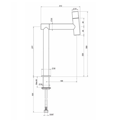 QD MagistroLab Hammer aukštas praustuvo maišytuvas (pasirinkite spalvą)