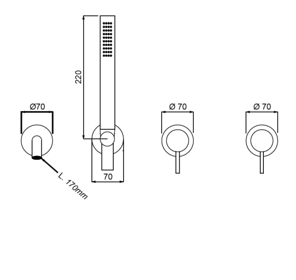 QD MagistroLab TREK sieninis vonios maišytuvas, nerūdijančio plieno