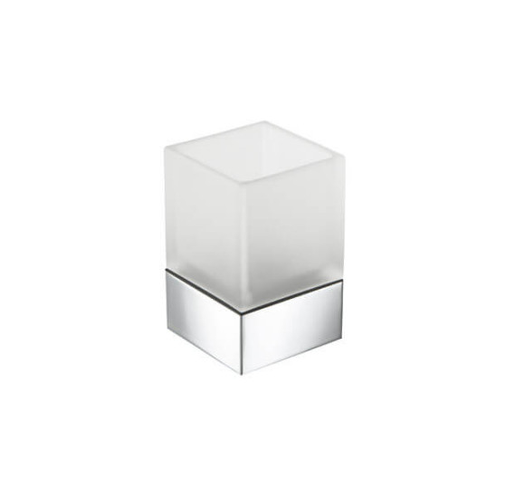 Geesa Modern Art Stiklinaitė su laikikliu (baltos spalvos stiklas)