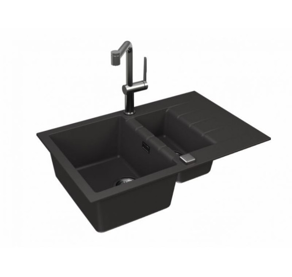 ALVEUS Cadit 70 granitinė plautuvė su papildomu dubeniu