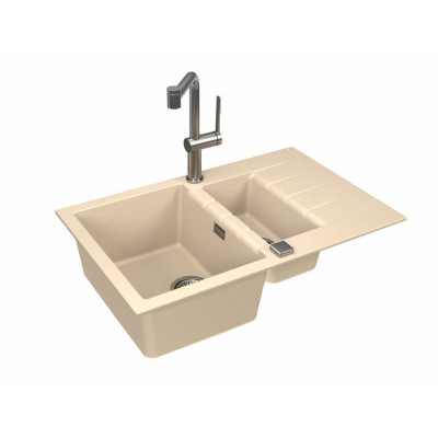 ALVEUS Cadit 70 granitinė plautuvė su papildomu dubeniu