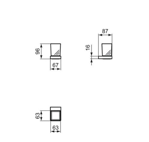 Ideal Standard Conca dantų šepetėlių stiklinė (pasirenkama spalva)
