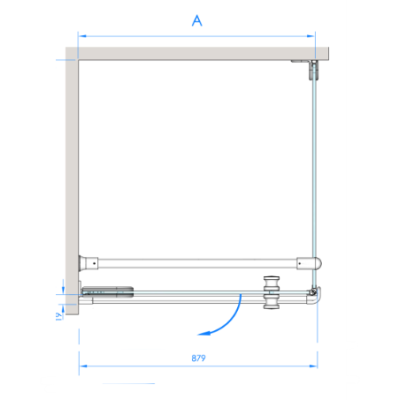 Brasta Glass dušo kabina NORA, 90x90x200 cm, skaidrus stiklas