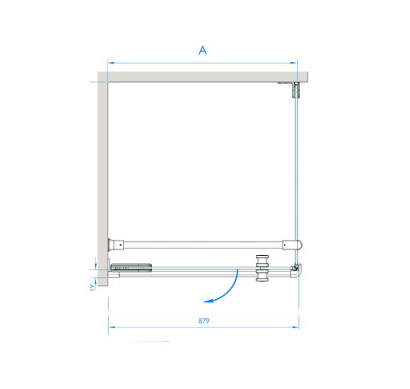 Brasta Glass dušo kabina NORA, 90x90x200 cm, skaidrus stiklas