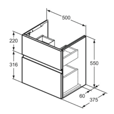 Ideal Standard Finesse spintelė 50x37,5 (pasirenkamos spalvos)