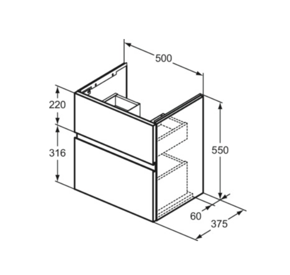 Ideal Standard Finesse spintelė 50x37,5 (pasirenkamos spalvos)