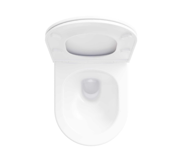 WC komplektas 3in1: Ravak Flow klozetas su "Soft Close" dangčiu ir Ideal Standard rėmas, chromo sp. mygtukas