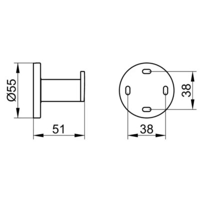 IŠPARDAVIMAS. Keuco Plan rankšluosčių kabliukas, juodos spalvos