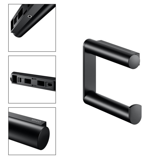 IŠPARDAVIMAS. KEUCO PLAN WC popieriaus laikiklis, juoda matinė sp.