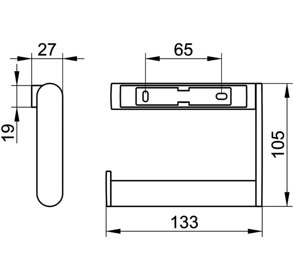 IŠPARDAVIMAS. KEUCO PLAN WC popieriaus laikiklis, juoda matinė sp.