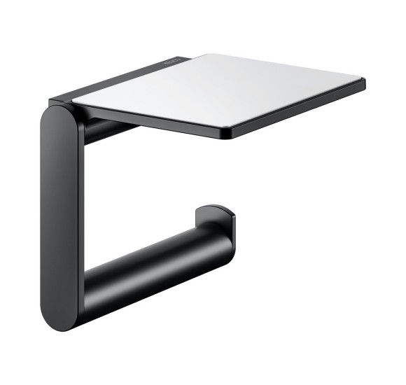 IŠPARDAVIMAS. Keuco PLAN tuoletinio popieriaus laikiklis su lentynėle, juodas matinis