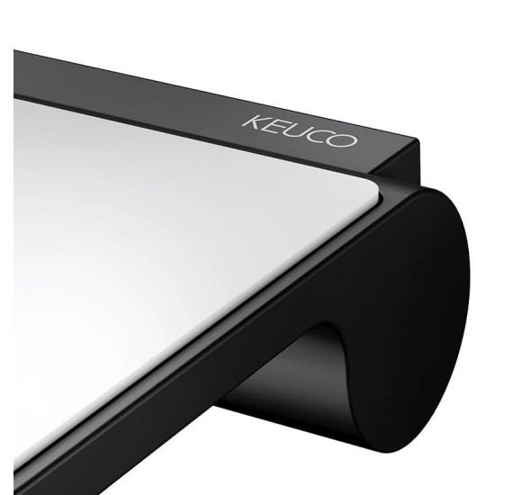 IŠPARDAVIMAS. Keuco PLAN tuoletinio popieriaus laikiklis su lentynėle, juodas matinis