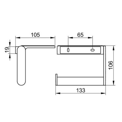 IŠPARDAVIMAS. Keuco PLAN tuoletinio popieriaus laikiklis su lentynėle, juodas matinis