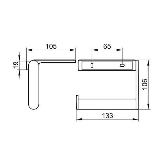 IŠPARDAVIMAS. Keuco PLAN tuoletinio popieriaus laikiklis su lentynėle, juodas matinis