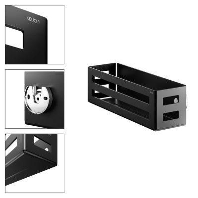 IŠPARDAVIMAS. Keuco dušo krepšelis-lentynėle 320 x 93 x 90 mm black matt