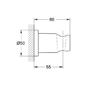 IŠPARDAVIMAS. Rainshower rankinio dušelio laikiklis, supersteel spalva