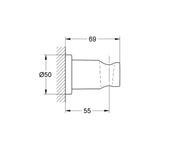 IŠPARDAVIMAS. Rainshower rankinio dušelio laikiklis, supersteel spalva