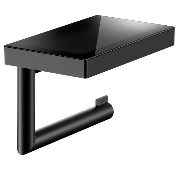 IŠPARDAVIMAS. Keuco Reva tualetinio popieriaus laikiklis su lentynėle, juodos matinės sp.