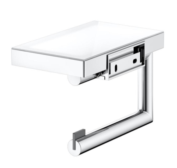 IŠPARDAVIMAS. Keuco Reva WC popieriaus laikiklis, chromo blizgios spalvos