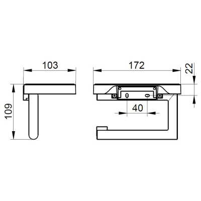 IŠPARDAVIMAS. Keuco Reva WC popieriaus laikiklis, chromo blizgios spalvos