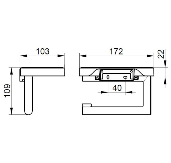 IŠPARDAVIMAS. Keuco Reva WC popieriaus laikiklis, chromo blizgios spalvos