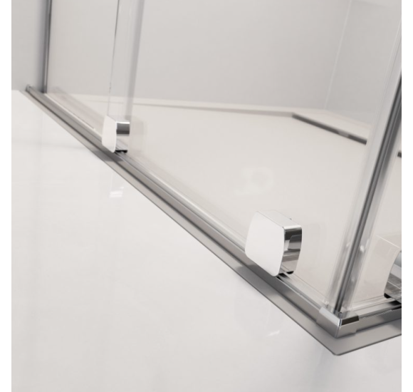 IŠPARDAVIMAS. Radaway Furo KDD 100x90x200cm kampinė dušo kabina, chromo profiliai, skaidrus stiklas