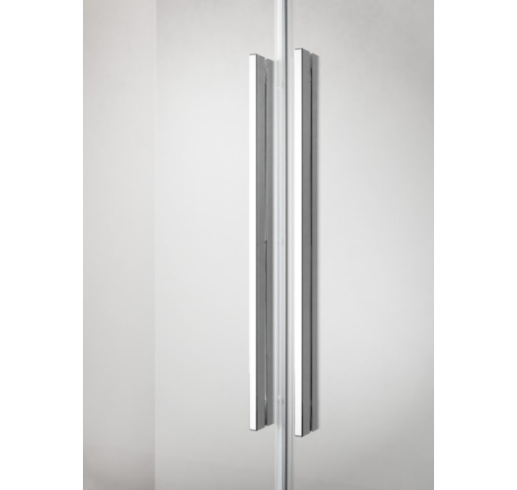 IŠPARDAVIMAS. Radaway Furo KDD 100x90x200cm kampinė dušo kabina, chromo profiliai, skaidrus stiklas