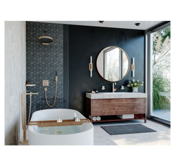 IŠPARDAVIMAS. Hansgrohe Rainfinity dušo galvutė 100, 1jet, šlifuotos bronzos sp.