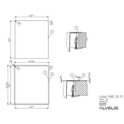 ALVEUS Pure 20 nerūdijančio plieno plautuvė