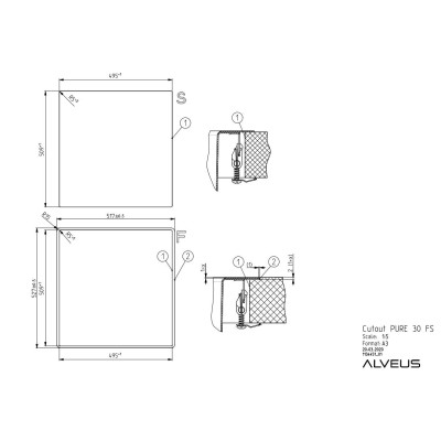 ALVEUS Pure 30 nerūdijančio plieno plautuvė