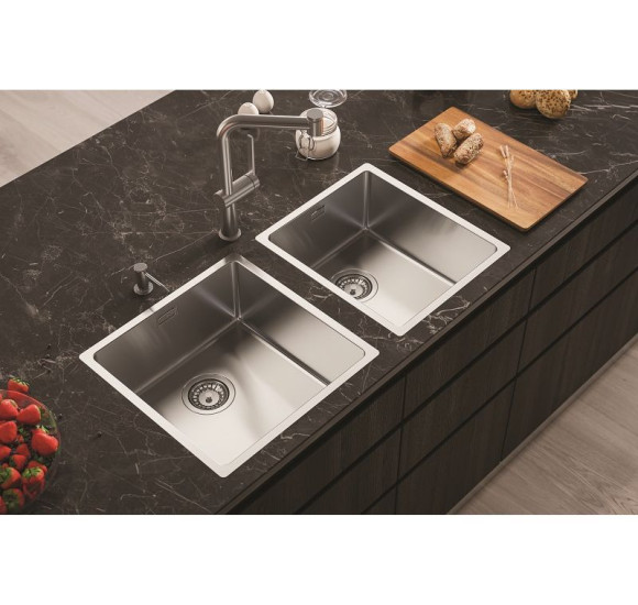 ALVEUS Kombino 20, nerūdijančio plieno plautuvė (montuojama ant stalviršio arba įleidžiama)