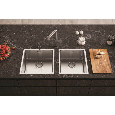 ALVEUS Kombino 20, nerūdijančio plieno plautuvė (montuojama ant stalviršio arba įleidžiama)