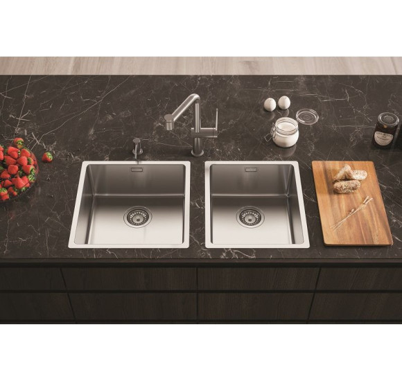 ALVEUS Kombino 20, nerūdijančio plieno plautuvė (montuojama ant stalviršio arba įleidžiama)